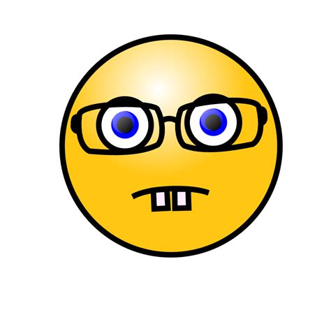 Onlinelabels Clip Art Emoticons Nerd Face