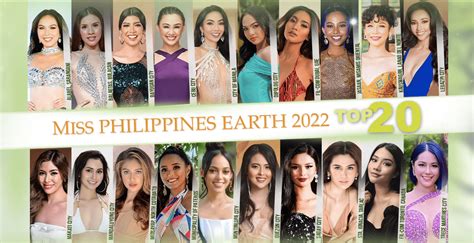 LIST Miss Philippines Earth 2022 Top 20 Candidates