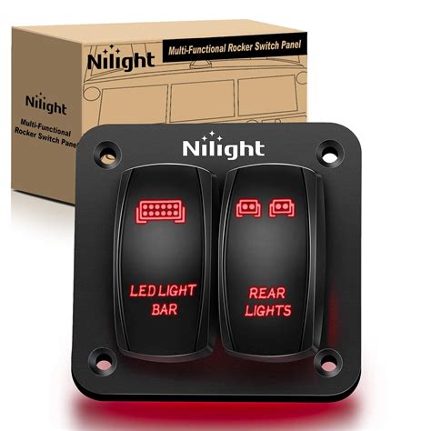 Nilight 2 Gang LED Light Bar Switch Panel for Cars ATVs UTVs - Red Switches, Pre Wired in Nepal ...