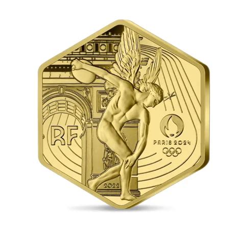 2022 FRANCE 250 Euros 2024 Paris Olympics Genius Hexagonal Gold Coin