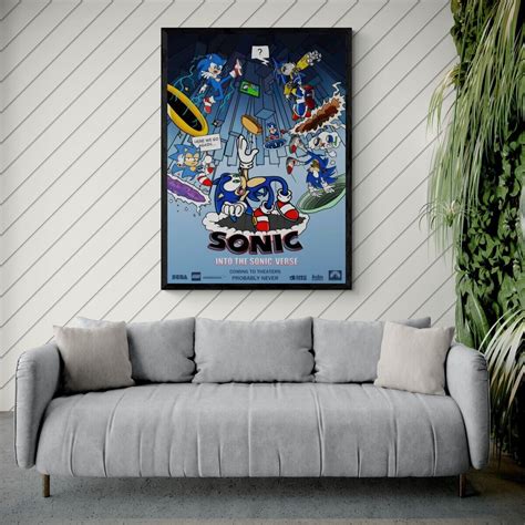 Sonic Poster Sonic Digital Poster Sonic Video Game Sonic Art Sold By