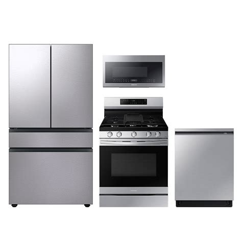 Samsung 4 Piece Kitchen Appliance Package With French Door Refrigerator