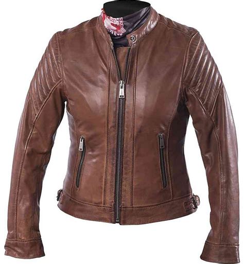 Veste Moto Femme En Cuir Pleine Fleur Helstons Mod Le Star Camel Vente