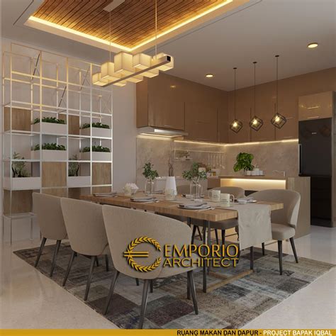 Desain Ruang Makan Dan Dapur Rumah Modern Lantai Bapak Iqbal Di