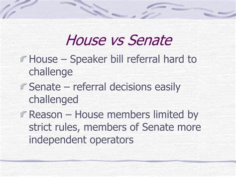 Ppt The House Vs The Senate Powerpoint Presentation Free Download