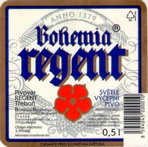 Drink Label Cx Bohemia Regent Sv Tl V Epn Pivo Pivovar Regent