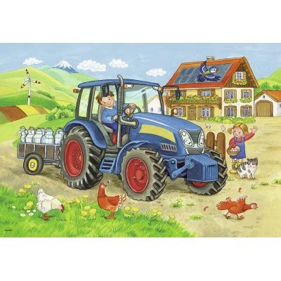 2 Puzzles Baustelle Und Bauernhof Ravensburger 07616 12 Teile Puzzle