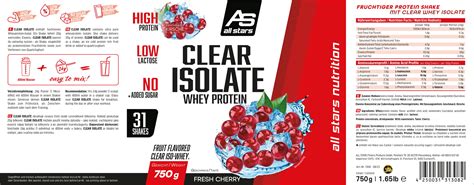 ALL STARS Clear Protein Isolat über 80 Protein günstig bestellen