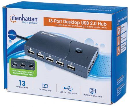 Manhattan Hi Speed Port Desktop Usb Hub Proximate Infotech