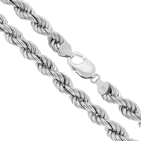 sterling silver mm rope chain bamina jewelry