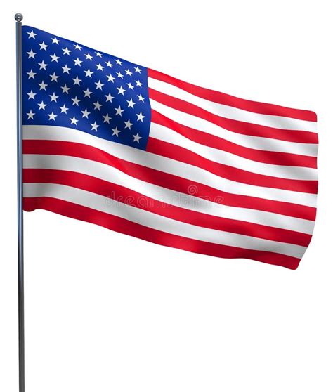 Usa American Flag Waving Stock Illustration Image