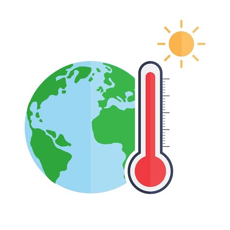 Opwarming Van De Aarde Symbool Met Thermometer Hotmelt Planeet Aarde