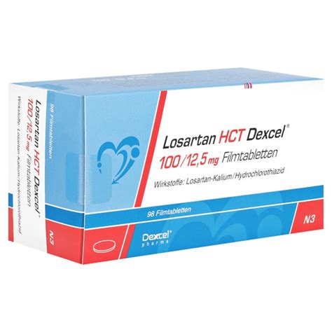 LOSARTAN HCT Dexcel 100 12 5mg Filmtabletten 98 St Online Kaufen