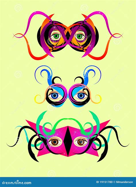 Festive colorful masks stock vector. Illustration of carnival - 19151780