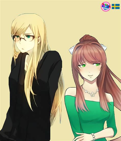 Nyotalia Sweden And Monika Anime Literature Club Character