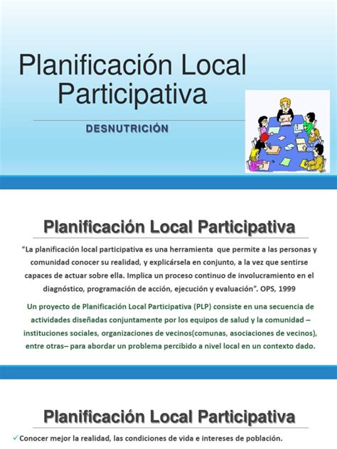Planificación Local Participativa Pdf Comunidad Planificación