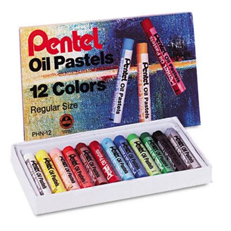 Pentel Phn Oil Pastel Set With Carrying Case Assorted Colors Per