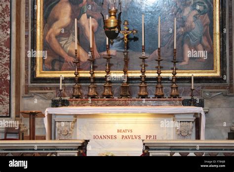 Pope John Paul Ii Tomb Stock Photo Alamy