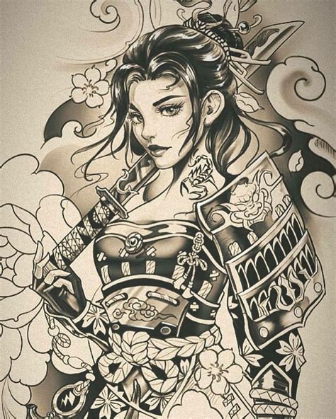 Geisha Tattoo Design Samurai Tattoo Design Japan Tattoo Design