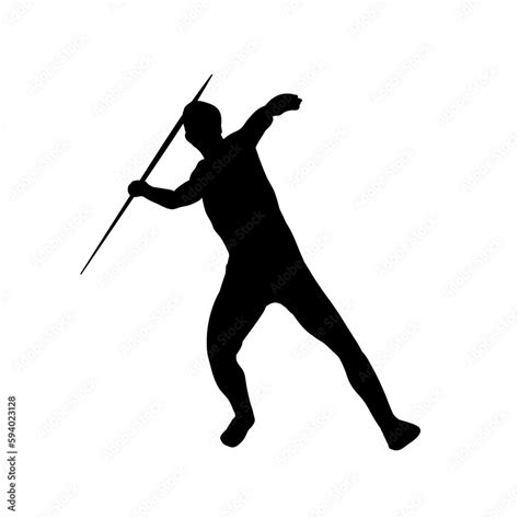 javelin thrower silhouette, thrower Stock Vector | Adobe Stock