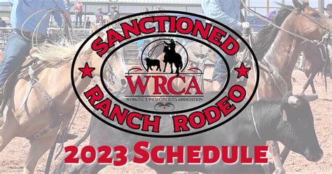 2023 WRCA Sanctioned Rodeo Schedule