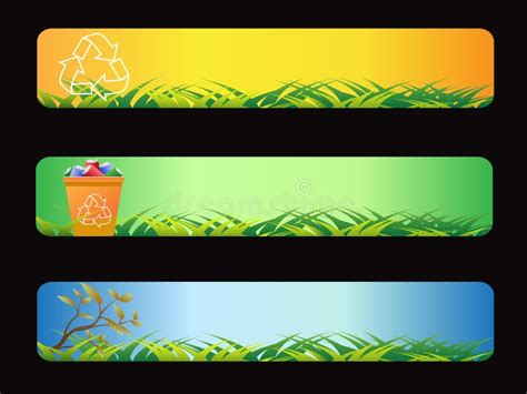 Green Recycling Banner Stock Vector Illustration Of Fresh