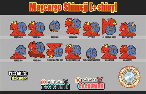 Magcargo Shimeji [D/L] [+shiny] [+blue shiny] by Cachomon on DeviantArt