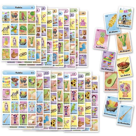 Buy Loteria Fiesta Bingo Game Set In Spanish Mexican Fiesta Loteria