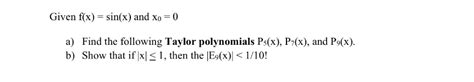 Given F X Sin X ﻿and X0 0a ﻿find The Following