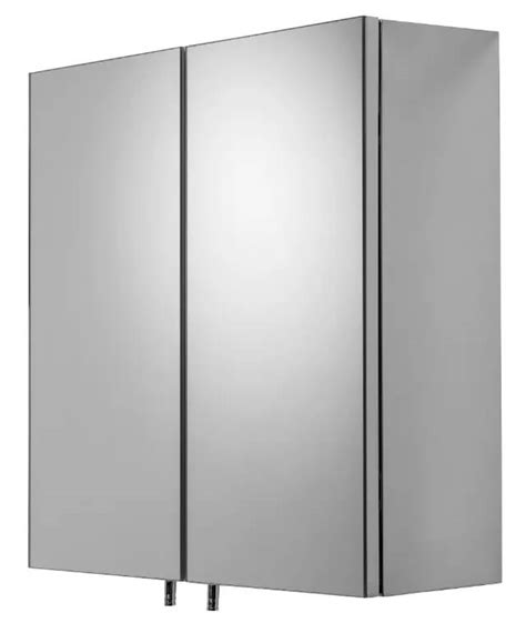 Croydex Avon Stainless Steel Double Door Small Mirror Cabinet