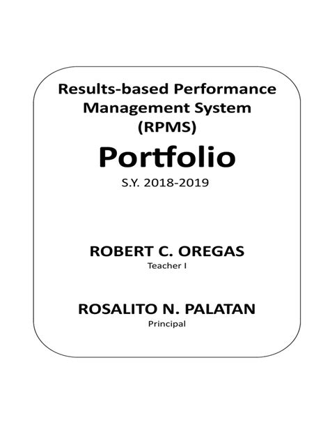 Results Based Performance Management System Rpms Portfolio Pdf Lesson Plan Curriculum