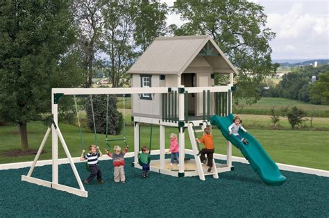 Swing Set Playhouse Set, Shop outdoor playhouse with slide swing