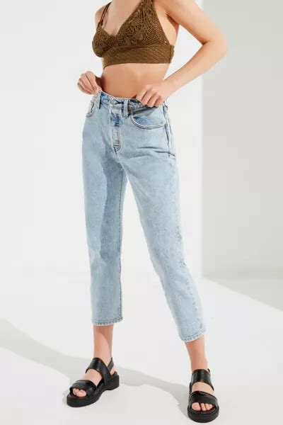 Levis 501 Cropped Skinny Jean Stone Throw Urban Outfitters