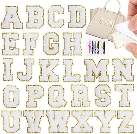 Amazon Self Adhesive Chenille Letters Patches Pcs White Letter