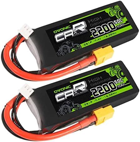 OVONIC Lipo Batterie 2S 2200 MAh 7 4 V 50 C Avec Connecteur XT60