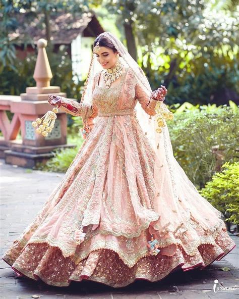 From Light To Bright Peach Lehengas Worn By Real Brides We Are In Love