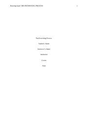 The Prewriting Process Docx Running Head THE PREWRITING PROCESS The