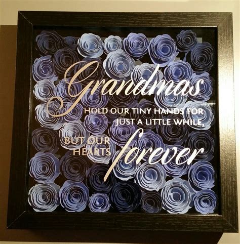 Rolled Paper Flower Shadowbox For Mothers Day Flower Shadow Box Diy Shadow Box Shadow Box Ts