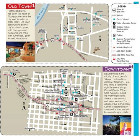 Albuquerque old town and downtown map | Albuquerque old town ...