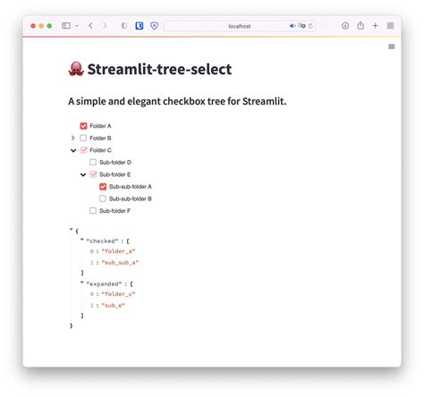 New Component Streamlit Tree Select A Simple And Elegant Checkbox