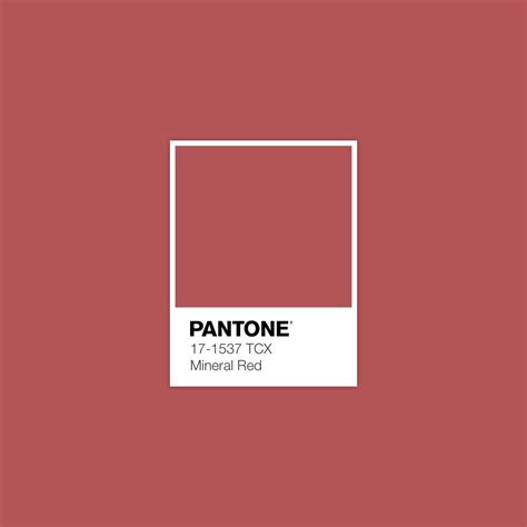 Pantone 17 1537 Tcx Mineral Red Pantone Colour Palettes Pantone