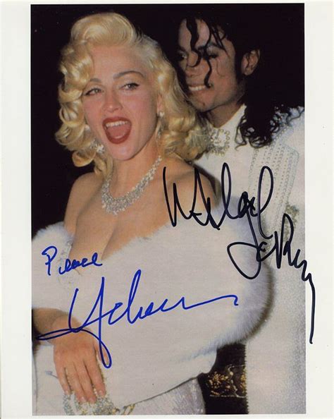 Michael Jackson Madonna Signed X Color Photo Michael Jackson