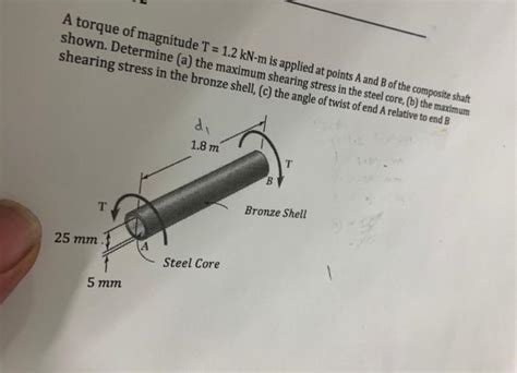 Solved A Torque Of Magnitude T 1 2 KN M Is Applied At Chegg