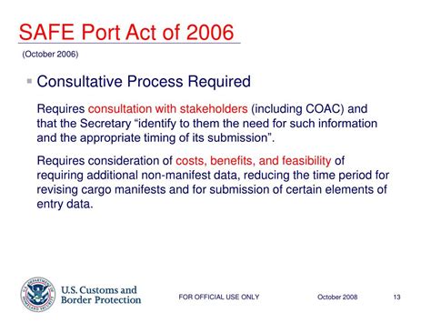 PPT CBP Proposal For Importer Security Filing And Additional Carrier