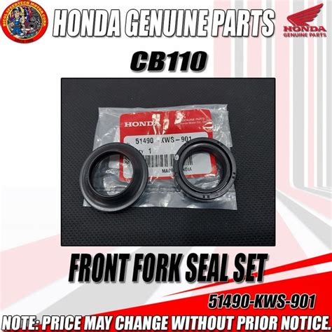 CB110 FRONT FORK SEAL SET HPI Genuine 51490 KWS 901 Lazada PH