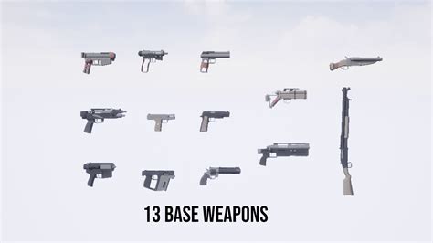 Low Poly Modular Weapon System Unreal Assetstore