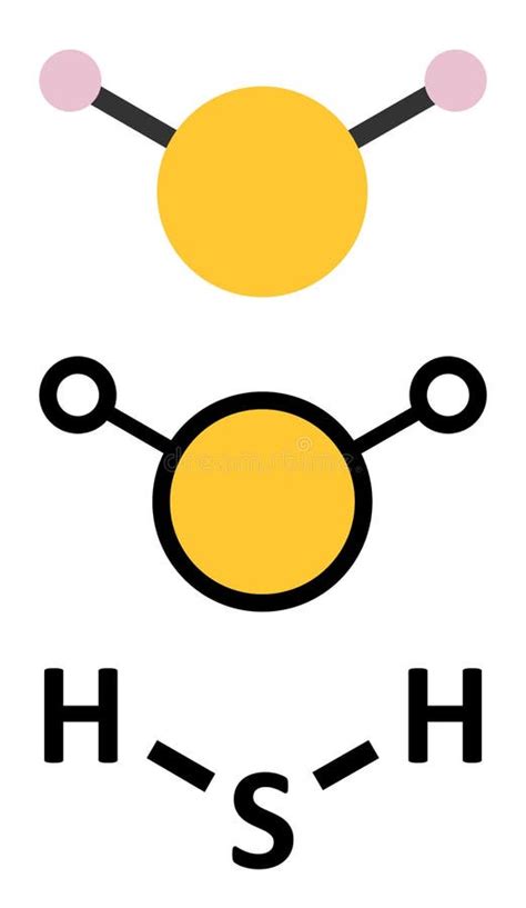 Molécule De Sulfure D hydrogène H2s Gaz Toxique Avec L odeur