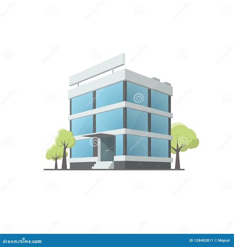 Edificio De Oficinas En Estilo De La Historieta Ilustraci N Del Vector