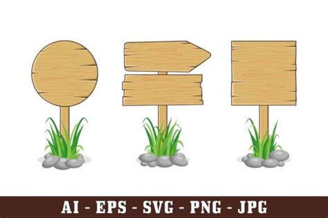 Wooden Sign Vector Design Collection Graphic by Kerja Serabutan ...