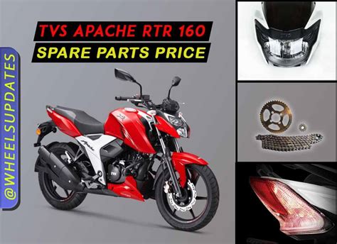 Tvs Apache Rtr 160 Spare Parts Price List Pdf 2021 Catalog Pdf Wheelsupdates